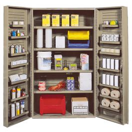 Quantum 48" Wide Beige Specialty Storage Cabinet – 48" x 24" x 84" – QSC-BG-4IS-14DS – Kit – QSC-BG-4IS-14DS, 48" x 24" x 84"