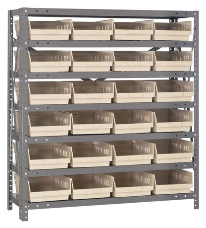 39" High - Economy Shelf Bin System w/ 7 Shelves