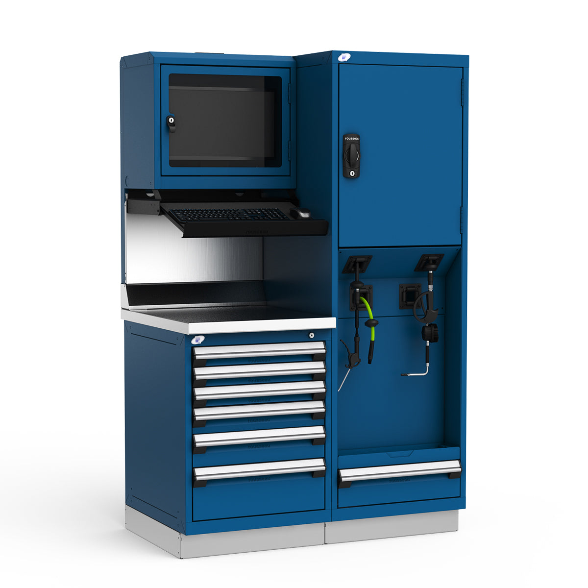 Rousseau GT-C1019S specialized service unit in blue finish
