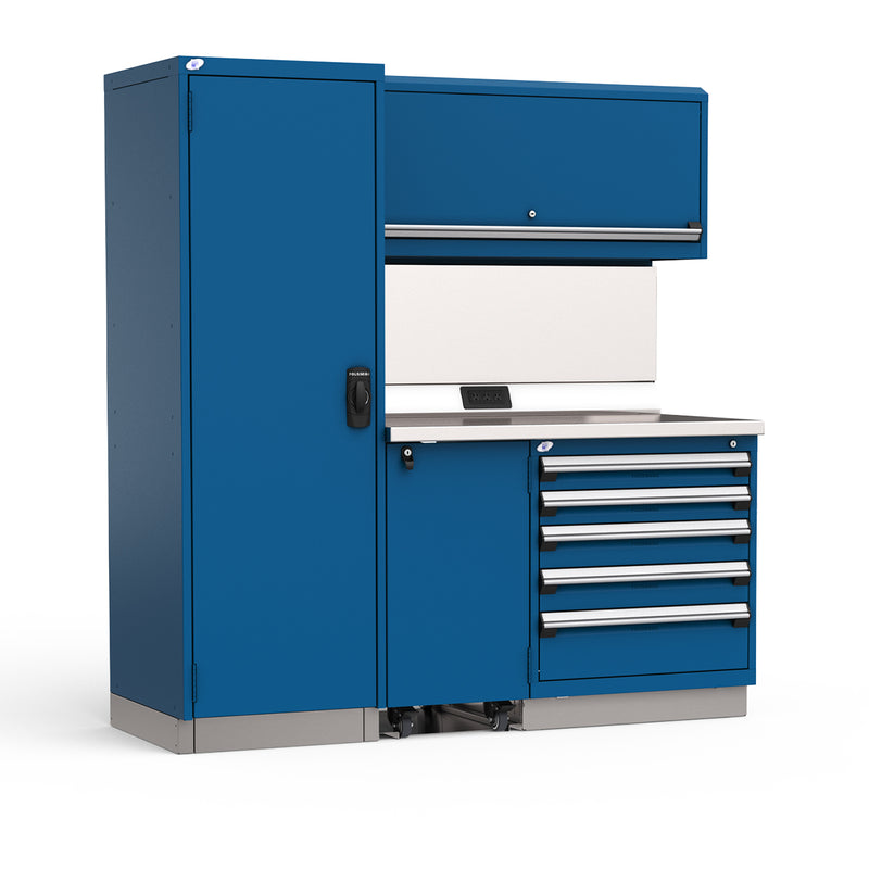 Rousseau 72 inch technician workcenter GT-C1044S in blue finish
