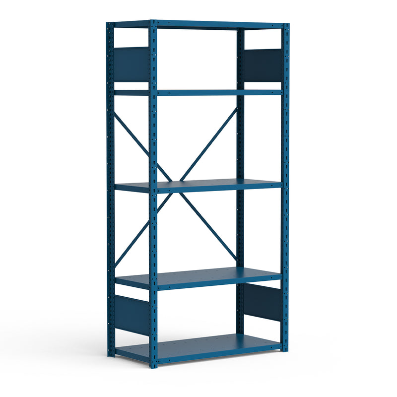 Rousseau SRE1002 shelving in blue finish