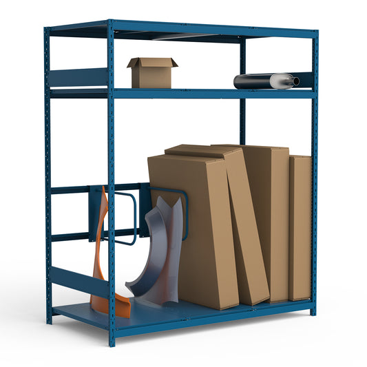 Rousseau SRP0430 specialized automotive parts rack in blue finish