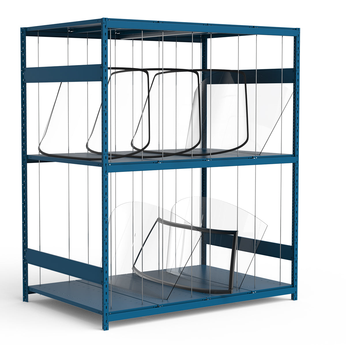 Rousseau SRP0481 specialized automotive parts rack in blue finish