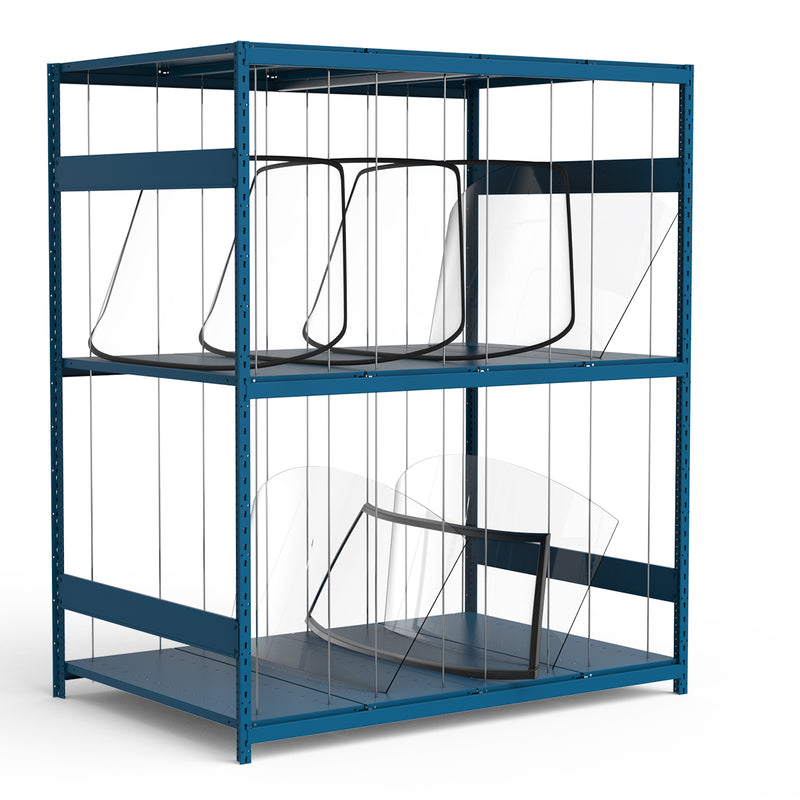 Rousseau SRP0481 specialized automotive parts rack in blue finish