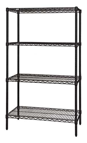 NSF Black Epoxy Wire Shelving – 54"H Starter Unit