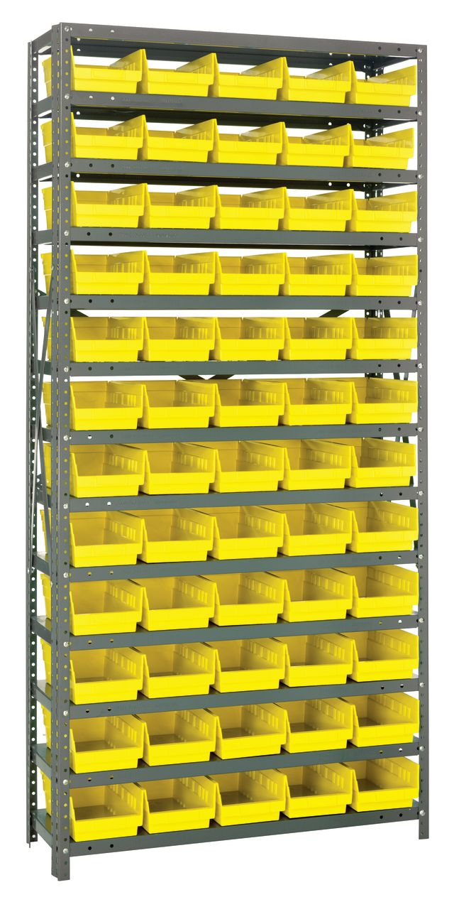 75" High - Economy Shelf Bin System w/ 13 Shelves