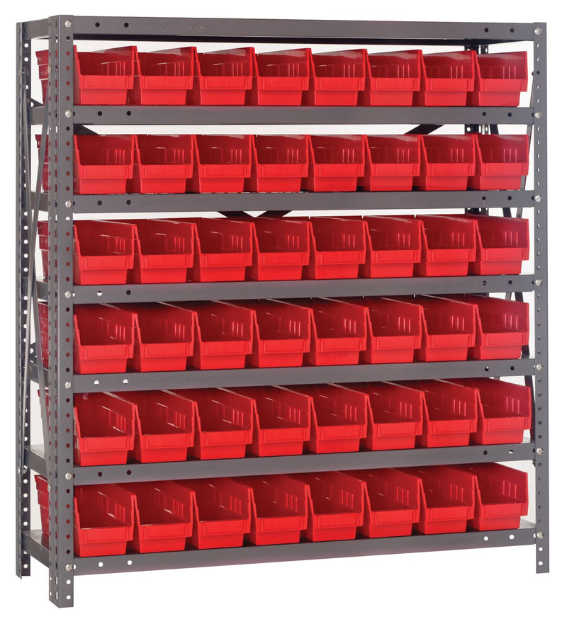 39" High - Economy Shelf Bin System w/ 7 Shelves