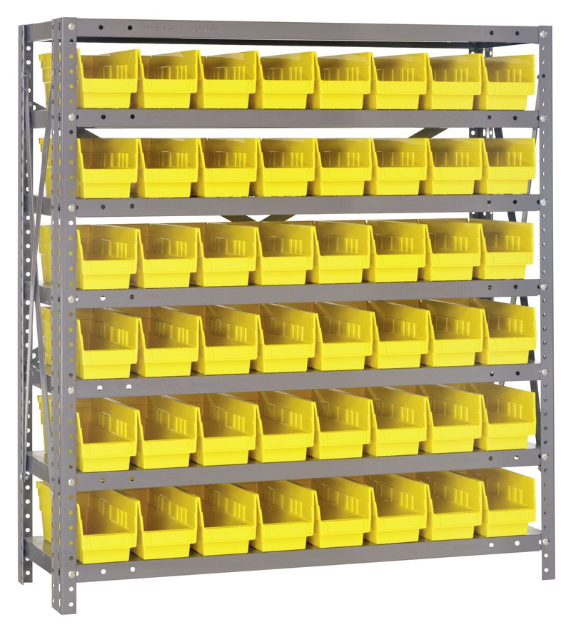 39" High - Economy Shelf Bin System w/ 7 Shelves