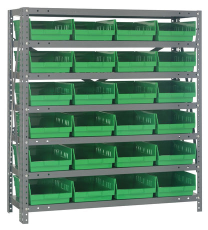 39" High - Economy Shelf Bin System w/ 7 Shelves