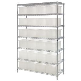 Quantum Clear-View Wire Shelving – WR12-93030CL, 60" x 24" x 63"