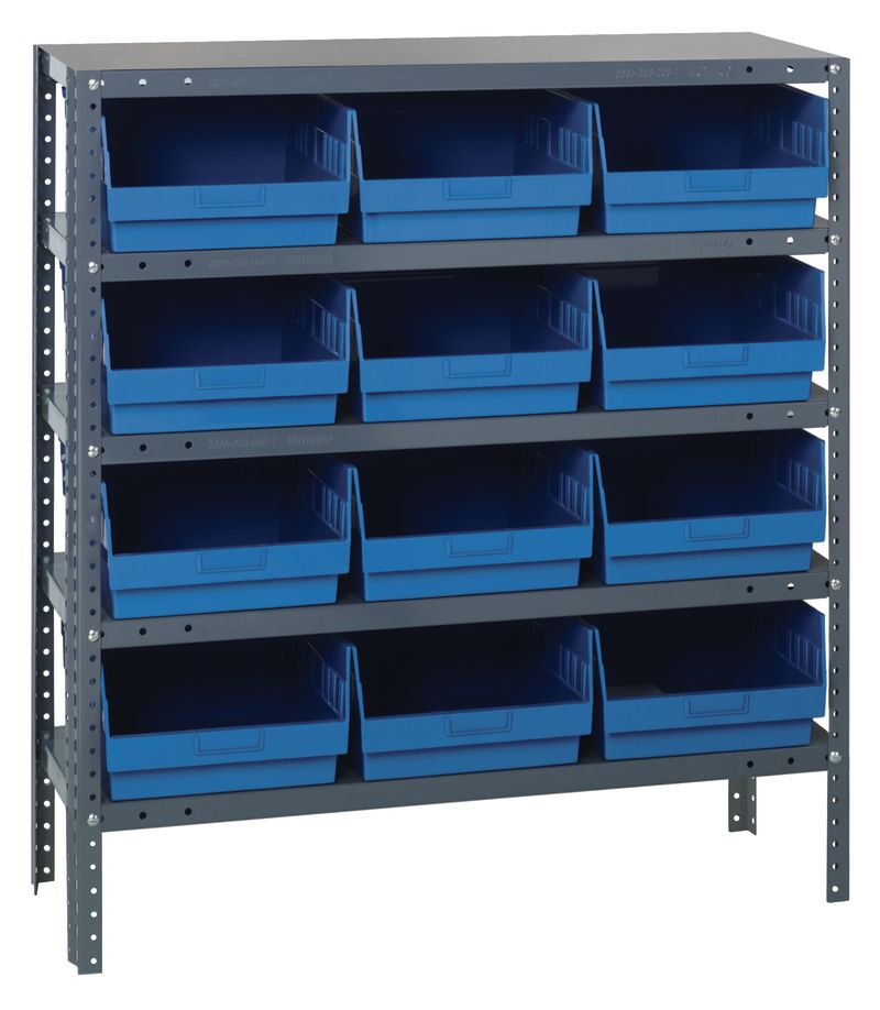 39" High - Large Bin Shelf System w/ 5 Shelves