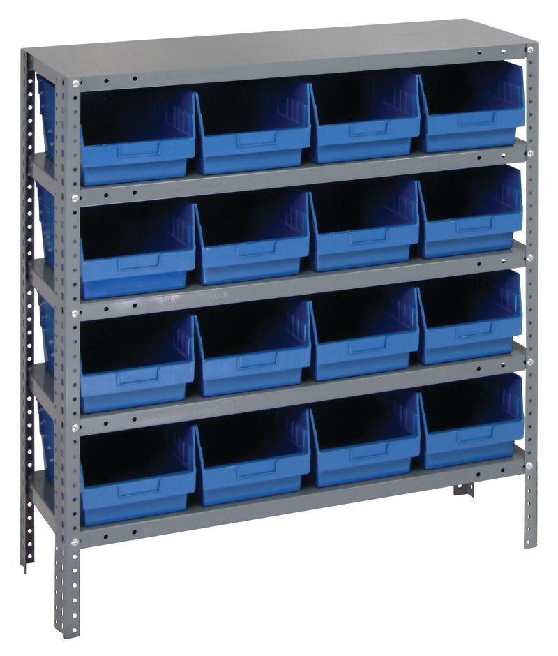 39" High - Large Bin Shelf System w/ 5 Shelves