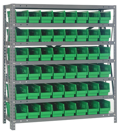 39" High - Economy Shelf Bin System w/ 7 Shelves